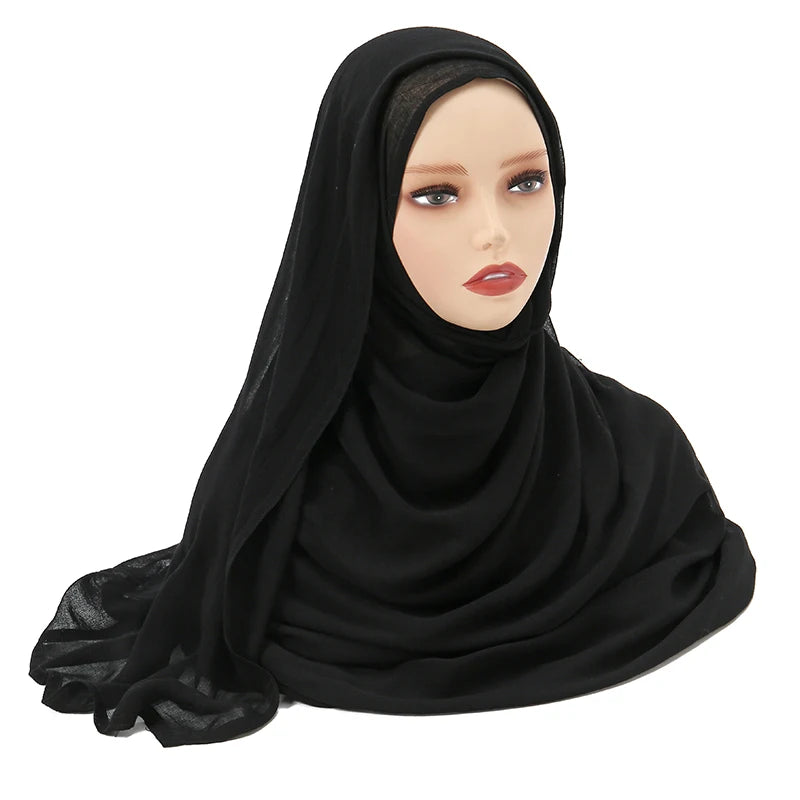 Women's Plain Modal Hijab Scarf – Lightweight Everyday Headscarf