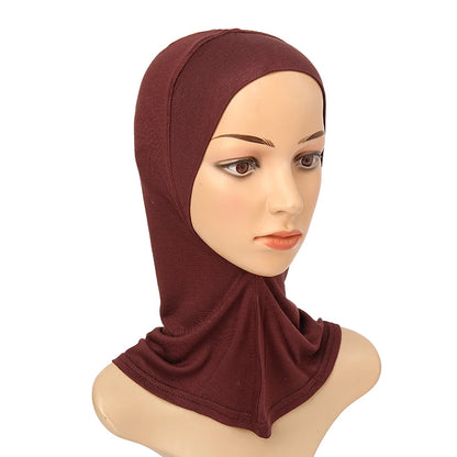 Women's Full-Cover Ninja Underscarf Bonnet – High-Stretch Cotton Jersey, 28 Colors