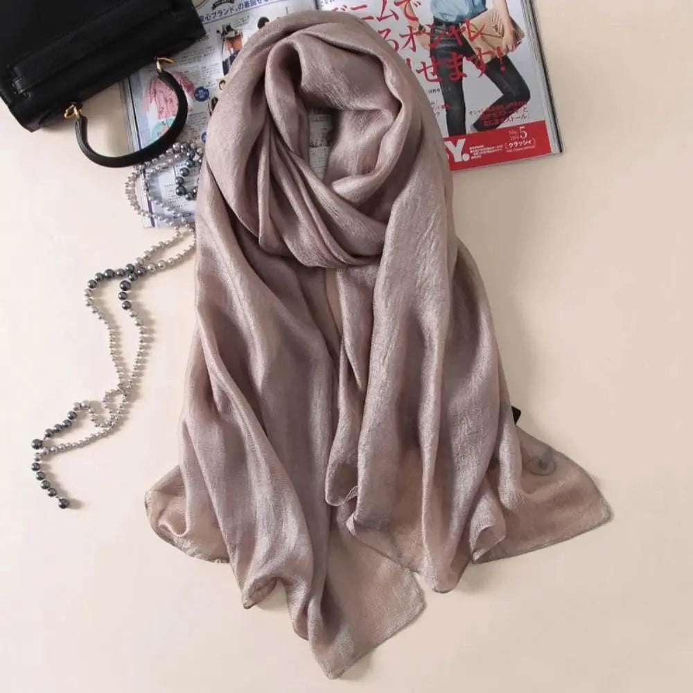 Solid Color Plain Hijab Scarf & Shawl – Lightweight Cotton Wrap for Women | 13 Colors