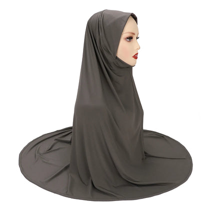 Women's XL Instant Hijab Scarf – Oversized Woven Polyester, 18 Colors