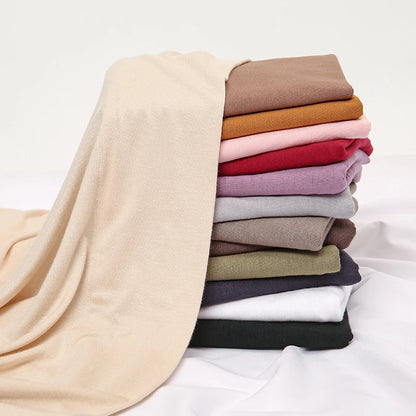 Jersey Triangle Hijab Scarf – Soft Solid Color Shawl & Head Wrap (Single & 2-Piece Sets)