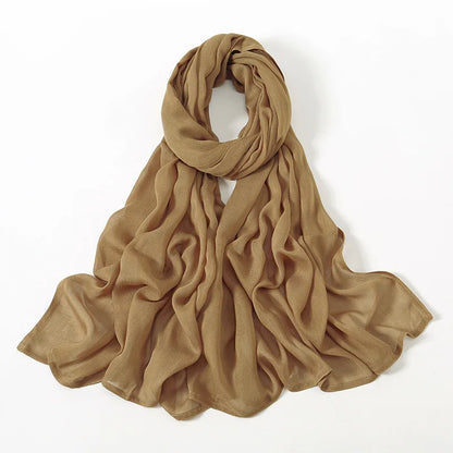 Soft Cotton Hijab for Women | Elegant Muslim Headscarf | 44 Colors | 190×85cm