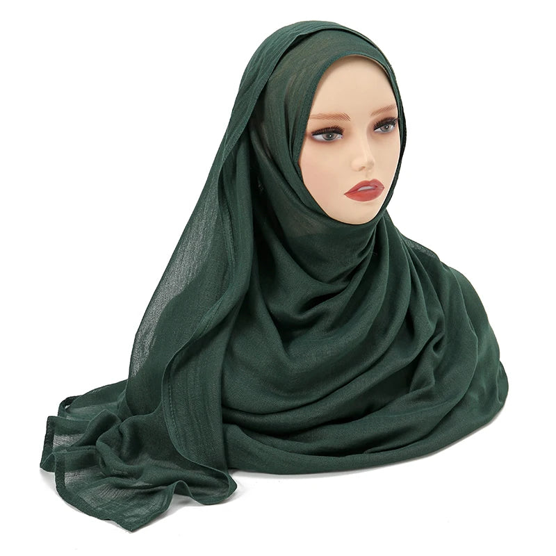 Women's Plain Modal Hijab Scarf – Lightweight Everyday Headscarf