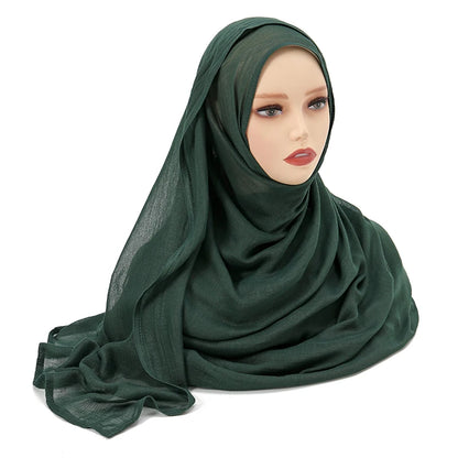 Women's Plain Modal Hijab Scarf – Lightweight Everyday Headscarf