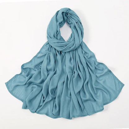 Soft Cotton Hijab for Women | Elegant Muslim Headscarf | 44 Colors | 190×85cm