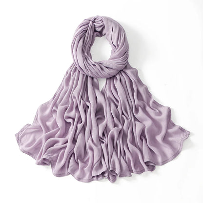 Soft Cotton Hijab for Women | Elegant Muslim Headscarf | 44 Colors | 190×85cm