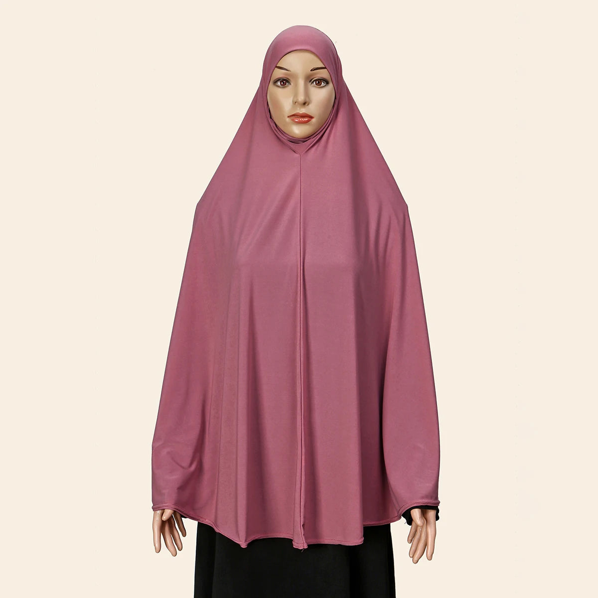 Solid Color Long Hijab Shawl – 130 × 113 cm