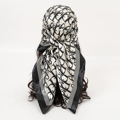 Lightweight Polyester Square Hijab - 90x90cm Breathable Women's Headscarf
