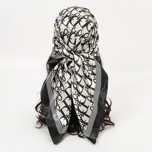 Lightweight Polyester Square Hijab - 90x90cm Breathable Women's Headscarf