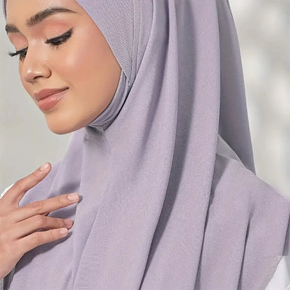 Instant Hijab with Neck Coverage – Solid Color