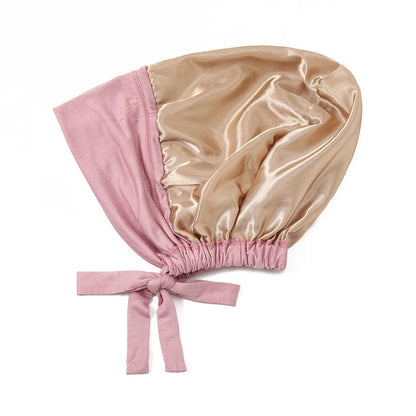 Satin Hijab Undercap with Tie | Double Layer Inner Cap Bonnet for Women | 15 Colors