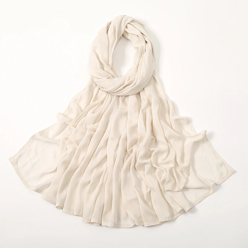 Women's Plain Modal Hijab Scarf – Lightweight Everyday Headscarf