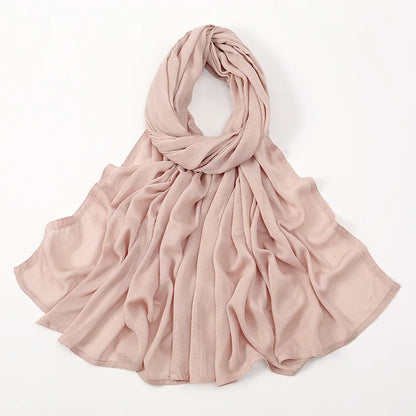 Soft Cotton Hijab for Women | Elegant Muslim Headscarf | 44 Colors | 190×85cm
