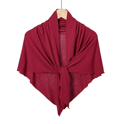 Jersey Triangle Hijab Scarf – Soft Solid Color Shawl & Head Wrap (Single & 2-Piece Sets)