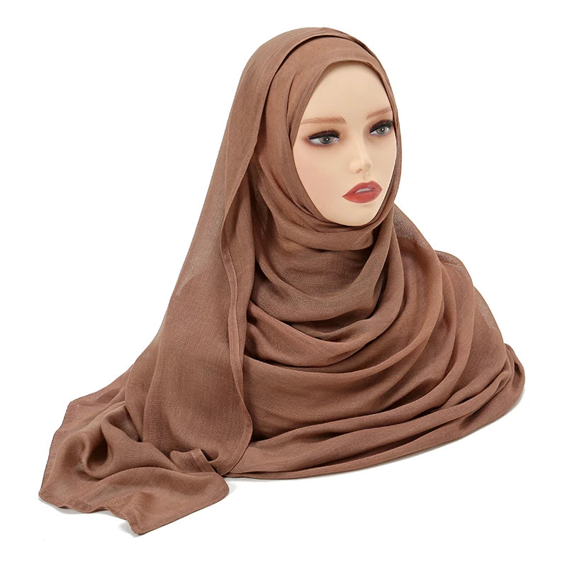 Women's Plain Modal Hijab Scarf – Lightweight Everyday Headscarf