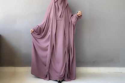 Women's Hooded Abaya – Loose Fit Djellaba, One Size, 8 Colors
