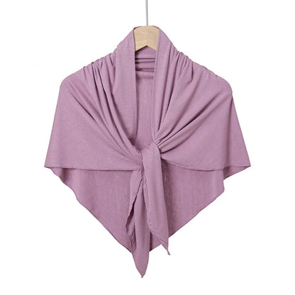 Jersey Triangle Hijab Scarf – Soft Solid Color Shawl & Head Wrap (Single & 2-Piece Sets)