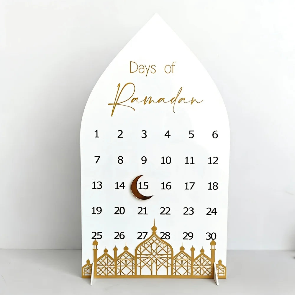 Ramadan Countdown Calendar - 30-Day Acrylic Eid Table Decoration