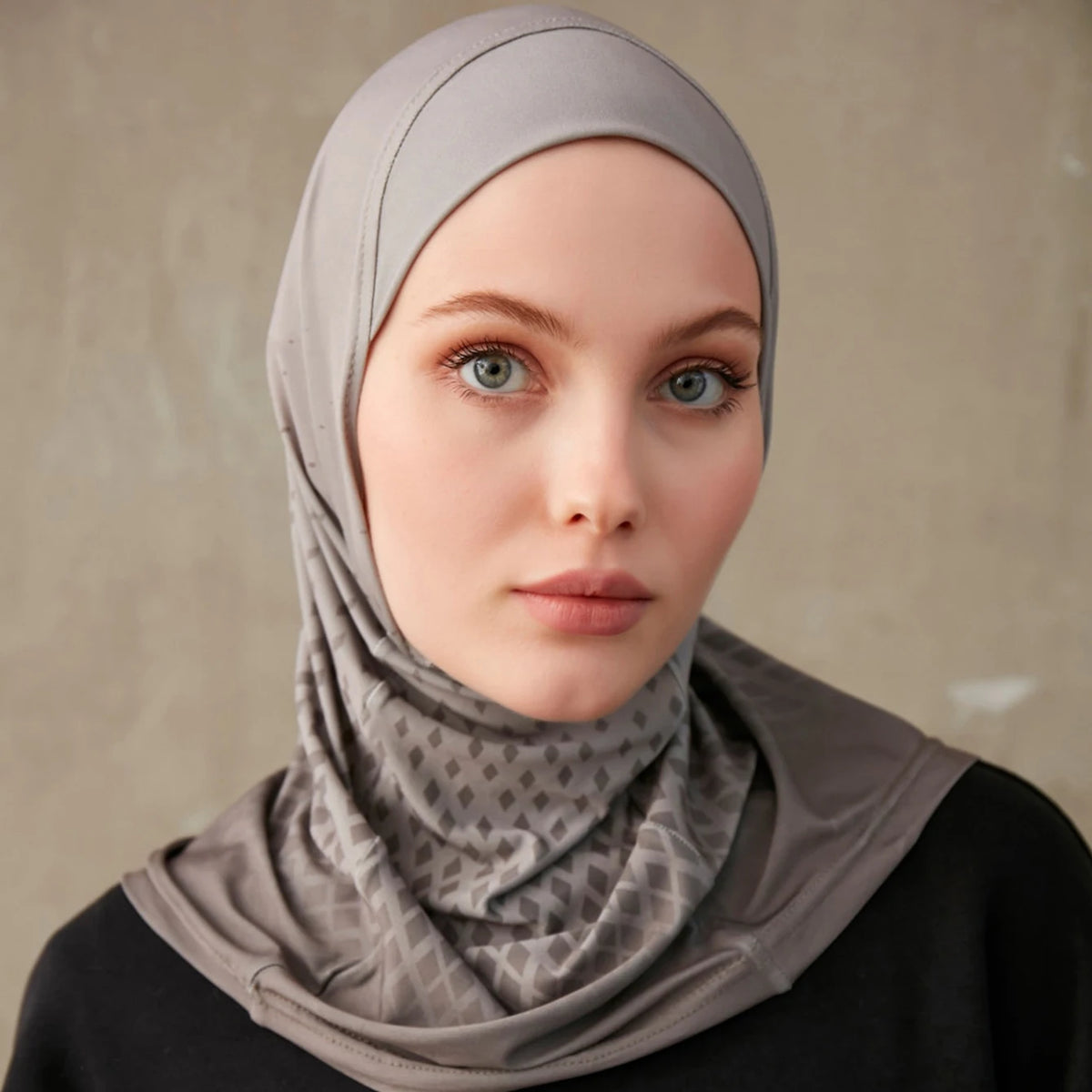 Geometric Print Inner Hijab – Stretch Instant Turban