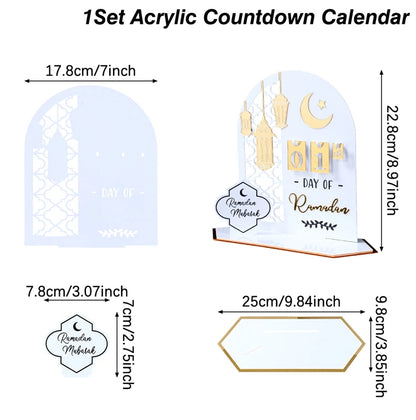 Ramadan Countdown Calendar – Eid Mubarak Home Decoration Ornament