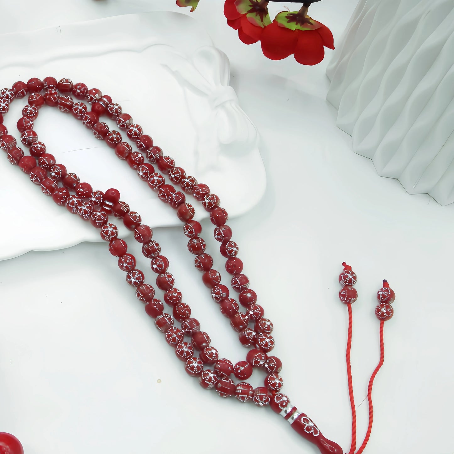 99 Bead Tasbih - Muslim Prayer Beads with Tassel