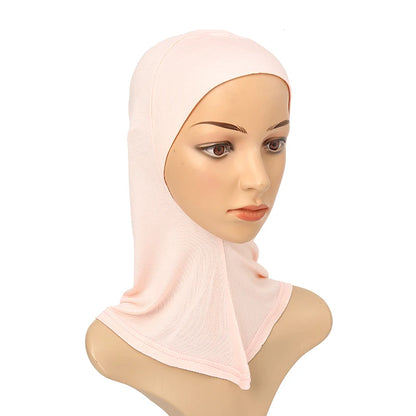 Women's Full-Cover Ninja Underscarf Bonnet – High-Stretch Cotton Jersey, 28 Colors