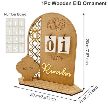 Ramadan Countdown Calendar – Eid Mubarak Home Decoration Ornament