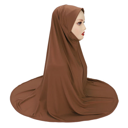 Women's XL Instant Hijab Scarf – Oversized Woven Polyester, 18 Colors