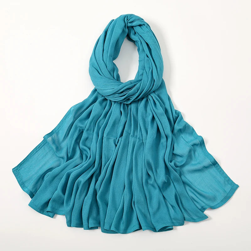 Women's Plain Modal Hijab Scarf – Lightweight Everyday Headscarf