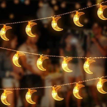 Ramadan LED Birch Tree Light – Star & Moon String Lights, 1.5m 10 LED