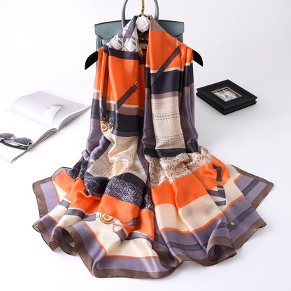 Printed Polyester Hijab Scarf & Shawl - 180x90cm Women's Wrap