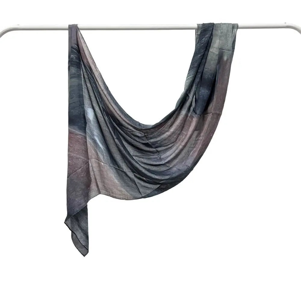 Patterned Voile Hijab Scarf - 170x70cm Modal Headscarf
