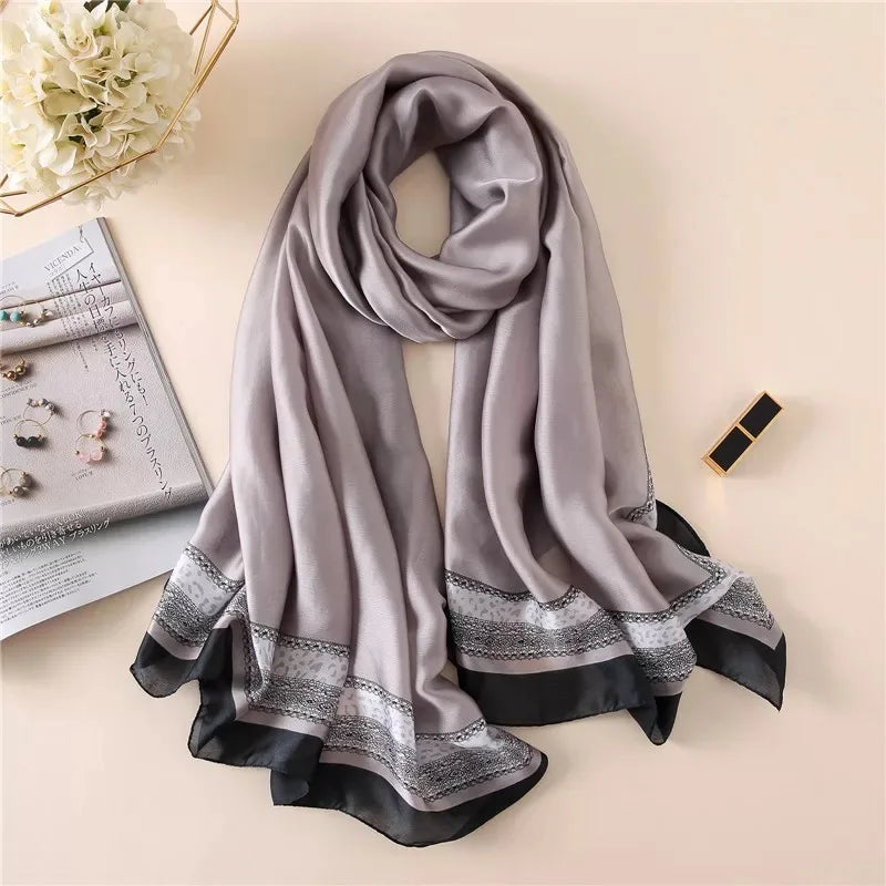 Printed Polyester Hijab Scarf & Shawl - 180x90cm Women's Wrap