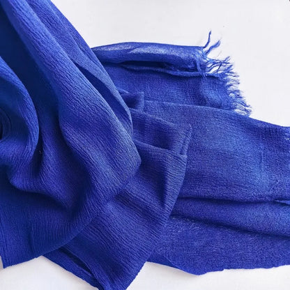 Soft Cotton-Viscose Tassel Hijab – 200x90cm Plain Headscarf (60 Colors)