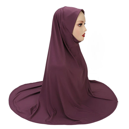 Women's XL Instant Hijab Scarf – Oversized Woven Polyester, 18 Colors