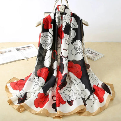 Printed Polyester Hijab Scarf & Shawl - 180x90cm Women's Wrap