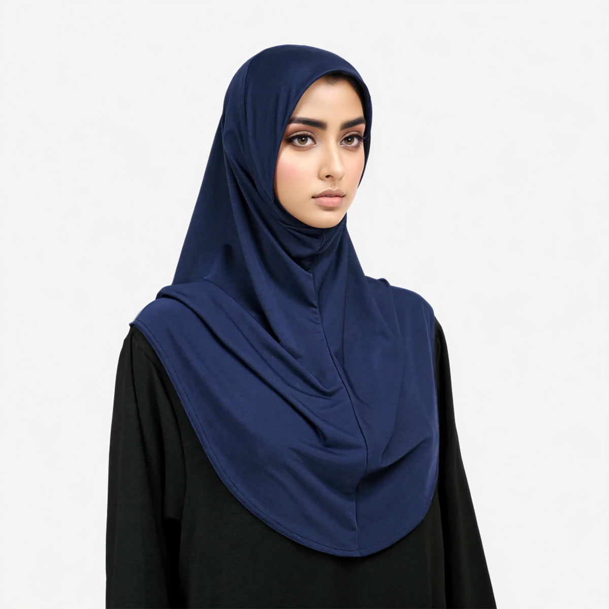 Instant Hijab with Neck Coverage – Solid Color