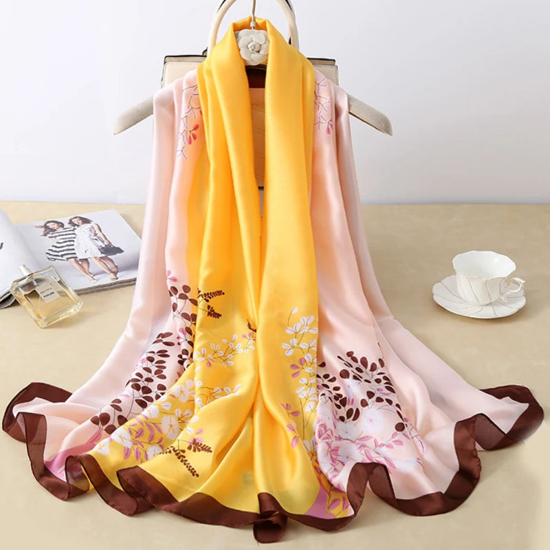 Printed Polyester Hijab Scarf & Shawl - 180x90cm Women's Wrap