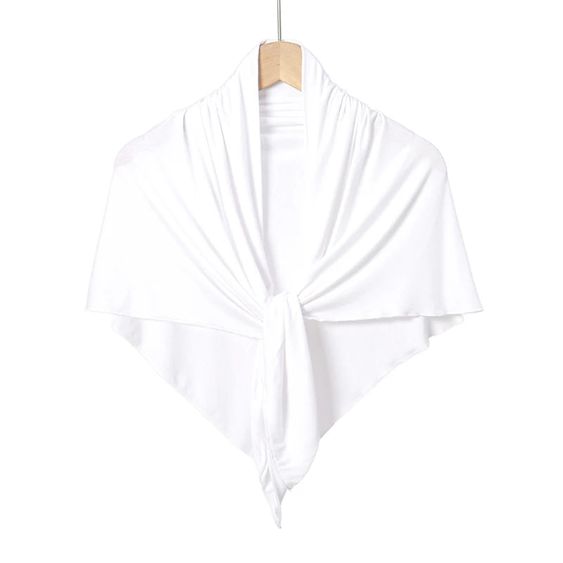 Jersey Triangle Hijab Scarf – Soft Solid Color Shawl & Head Wrap (Single & 2-Piece Sets)