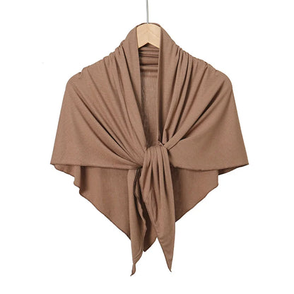 Jersey Triangle Hijab Scarf – Soft Solid Color Shawl & Head Wrap (Single & 2-Piece Sets)
