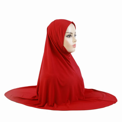 Women's Amira Pull-On Hijab with Chin Part – XL Jersey Inner Scarf