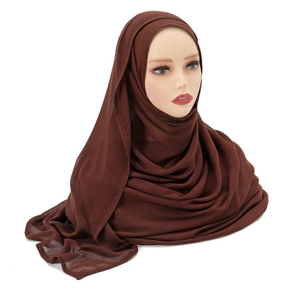 Women's Plain Modal Hijab Scarf – Lightweight Everyday Headscarf