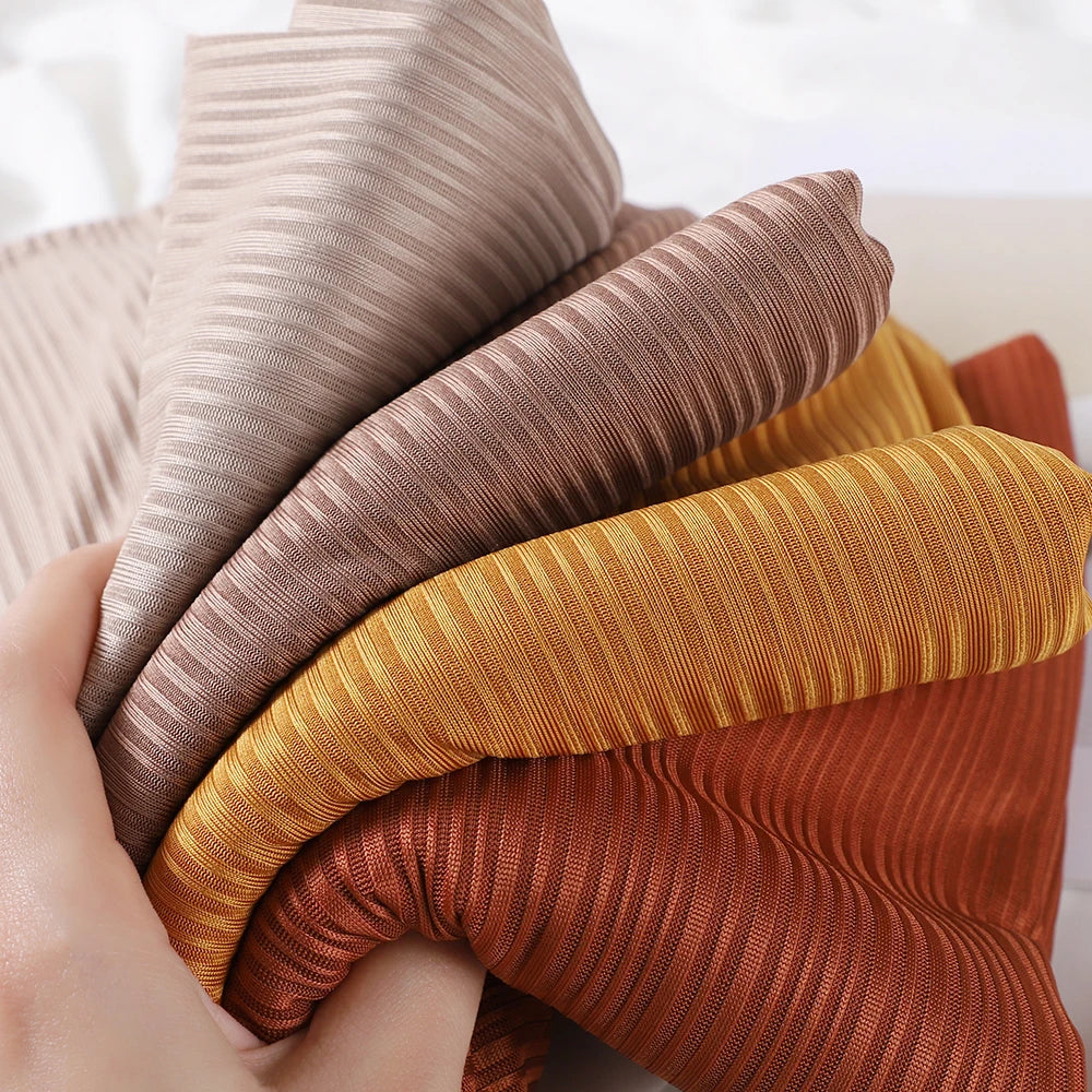 Ribbed Jersey Hijab - Soft Plain Scarf 70x175cm