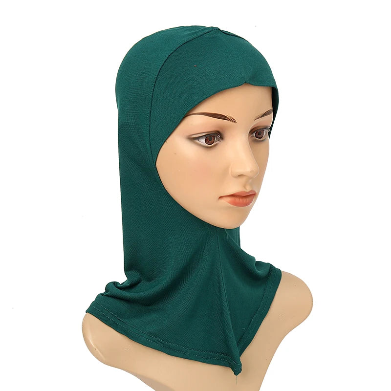 Women's Full-Cover Ninja Underscarf Bonnet – High-Stretch Cotton Jersey, 28 Colors
