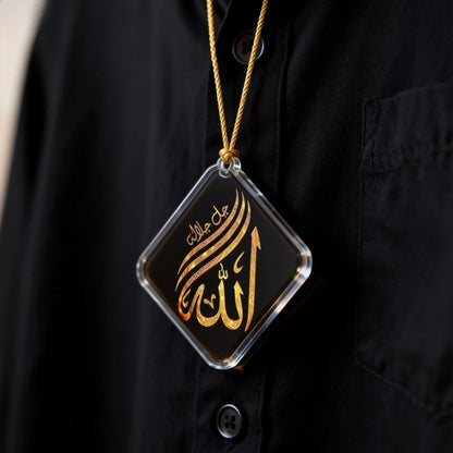 Islamic Acrylic Rearview Mirror Pendant – Diamond Shape
