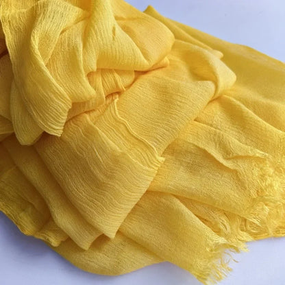 Soft Cotton-Viscose Tassel Hijab – 200x90cm Plain Headscarf (60 Colors)