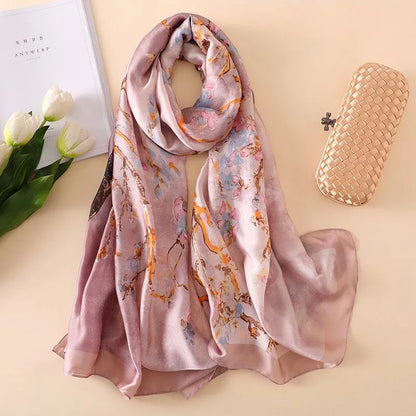 Printed Polyester Hijab Scarf & Shawl - 180x90cm Women's Wrap