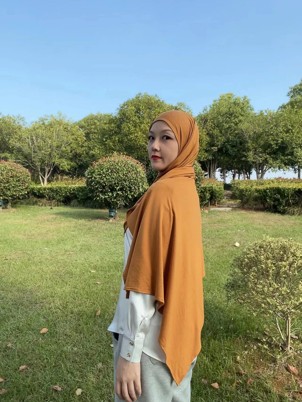 Jersey Instant Hijab – Plain Scarf, 180 × 70 cm
