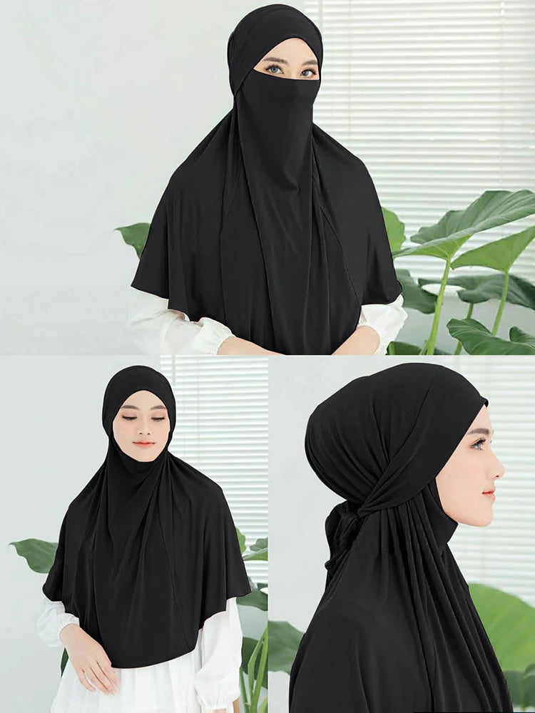 Plain Instant Turban Hijab – Large Headband Muslim Headscarf for Women | 11 Colors