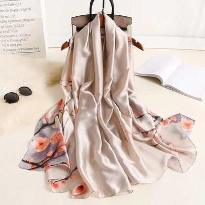 Printed Polyester Hijab Scarf & Shawl - 180x90cm Women's Wrap